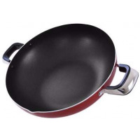 Royalford RF325WP30 Aluminium Wok Pan 30 CM -Red