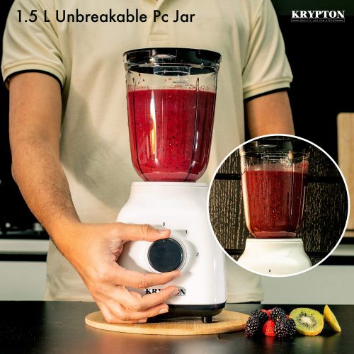 Krypton Single Jar Blender KNB6211 1.5L 400W - White