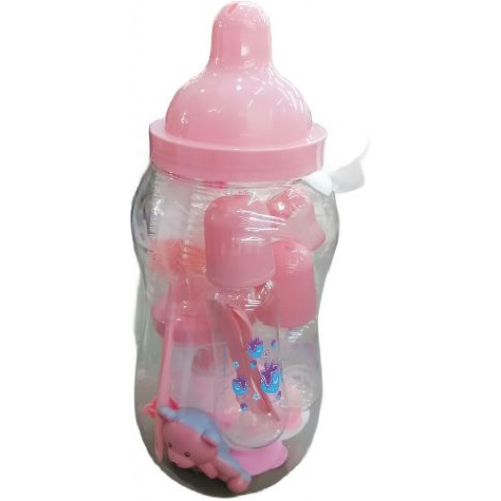 Big Boss 13-in-1 Milk Baby Feeding Bottle Gift Set -Pink.