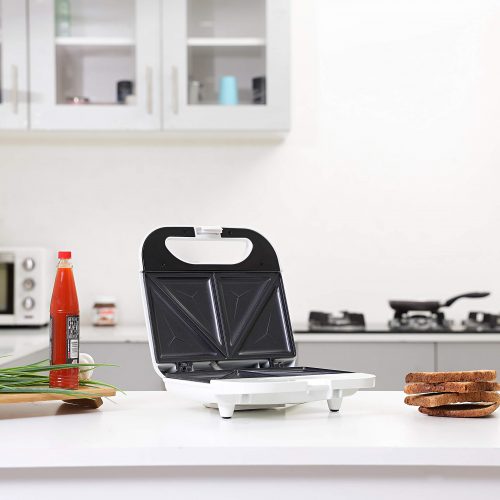 Krypton Sandwich Maker 800W 2 Slice Sandwich Maker,White - KNSM6063