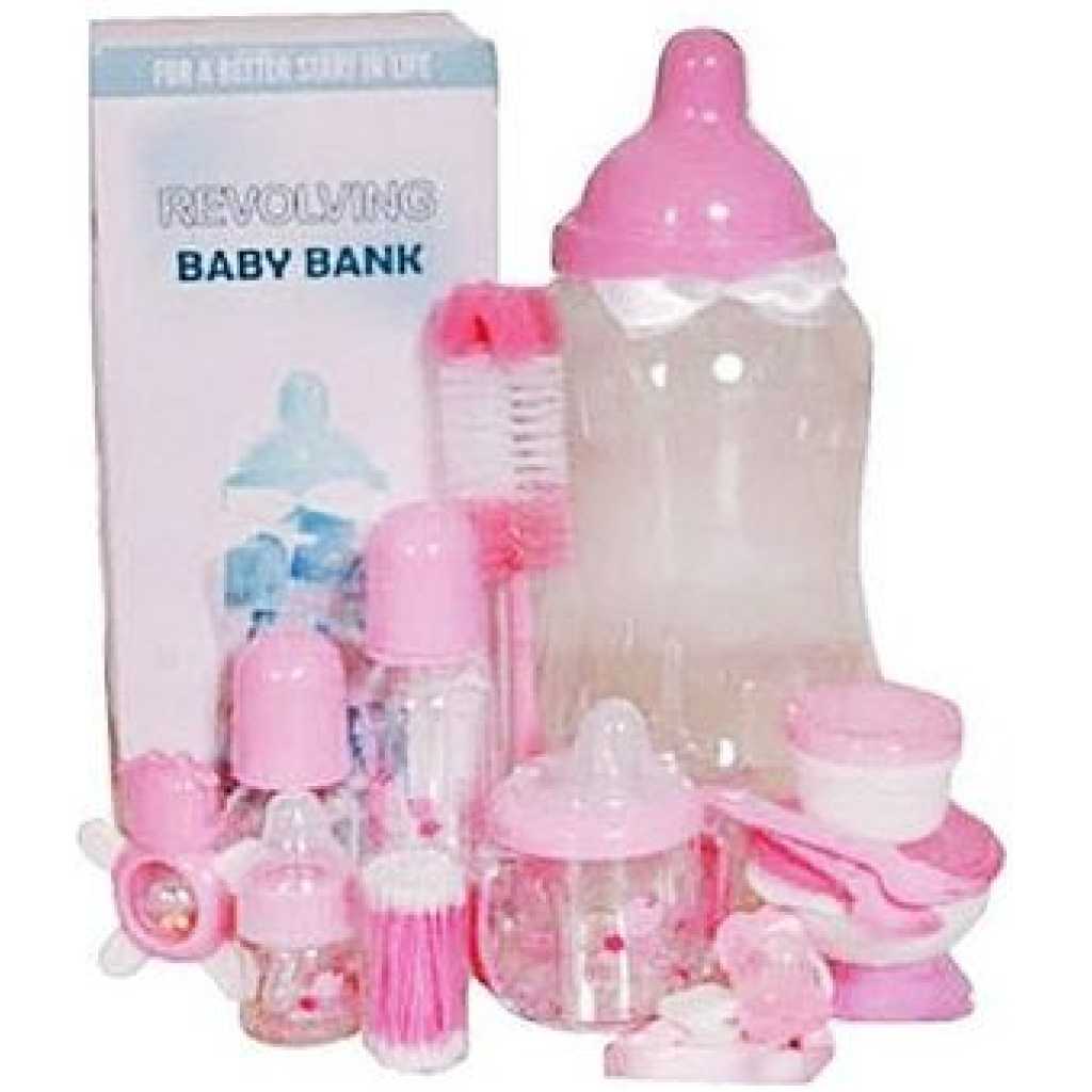 Big Boss 13-in-1 Milk Baby Feeding Bottle Gift Set -Pink.