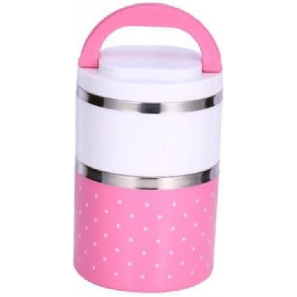 2 Layer Steel Food Insulated Lunch Box Container Tiffin- Multi-colours. Lunch Boxes TilyExpress
