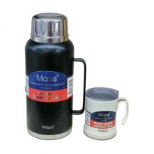 Maps 2100ml Vacuum Flask Desk Cup Outdoor Thermos Portable Bottle Gift Set- Blue