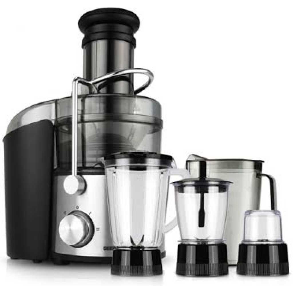 GEEPAS 4-in-1 Blender And Juice Extractor, Black, GSB44016