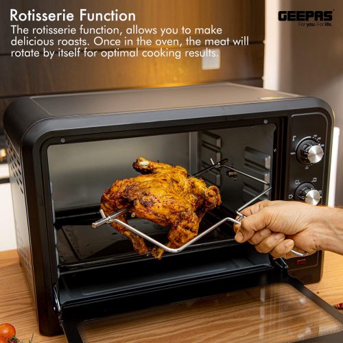 Geepas 42L GO4450 Mini Oven & Rotisserie – Electric Oven 2000W.