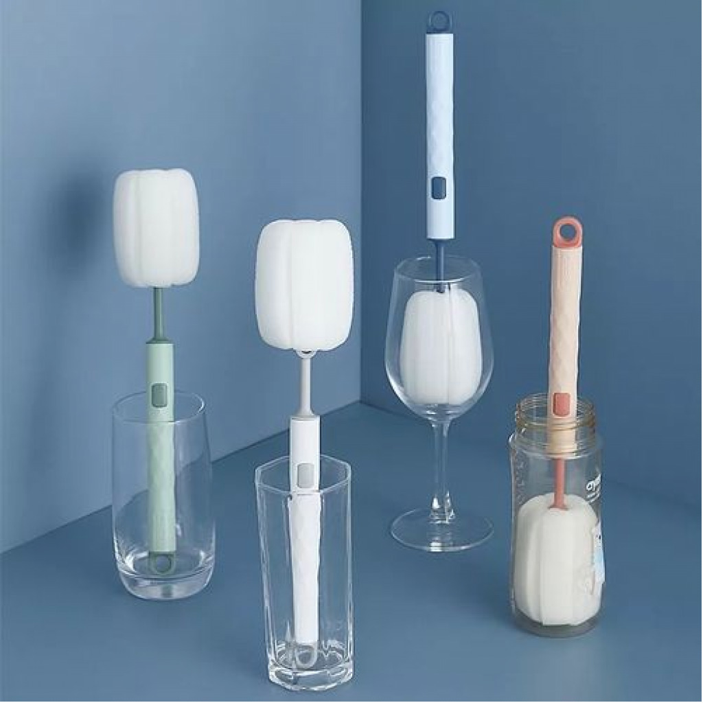 2 Pc Sponge Cleaning Dish Bottle Glass Cup Scrubber Brush- Multi-colour. Kitchen Tools & Accessories TilyExpress