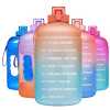 2.5L Time Marked Fitness Jug Outdoor Frosted Water Bottle, Multi-Colour