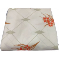 Double Cotton Bedsheets with 2 Pillowcases - Orange Flowers