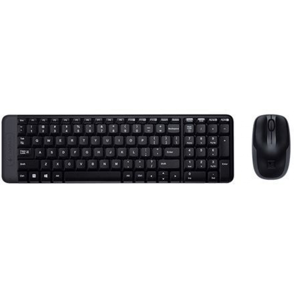 Logitech MK220 Wireless Keyboard & Mouse Combo - Black