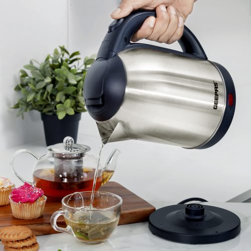 Geepas Electric Kettle, 1.8 Liter, 1500 Watts, Silver, GK5466