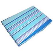 Stripped 80% 5x6 Cotton Bedsheets with 2 Pillow Cases - Blue,White