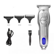 Shinon LCD Trimmer Electric Hair Clipper USB Rechargeable Carving Haircut Machine- Multi-colours