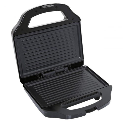 Geepas GGM6001 700W 2 Slice Grill Maker With Non-Stick Plates | Stainless Steel Panini Press, Sandwich Toaster - Black