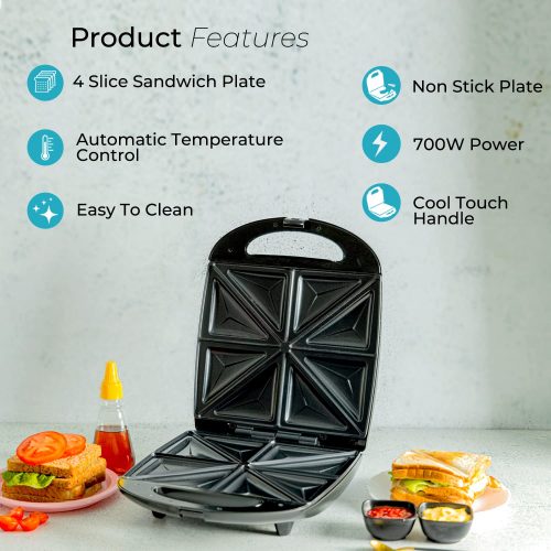 Geepas Sandwich Maker - GST5391 - Black