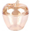 Solid Apple Sugar Glass Candy Jar Bowl Dish - Brown.