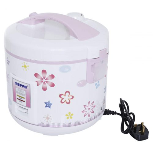 Geepas GRC4331 3.2 Liter Electric Rice Cooker, White, Plastic Material