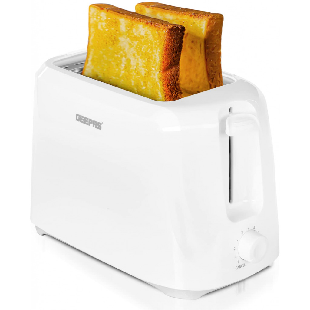 Geepas Bread Toaster, White, GBT36515