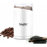 Sonifer 220V Mini Electric Coffee Bean Grinder Grinder Herb Nuts SF-3525 – Black/White Coffee Grinders