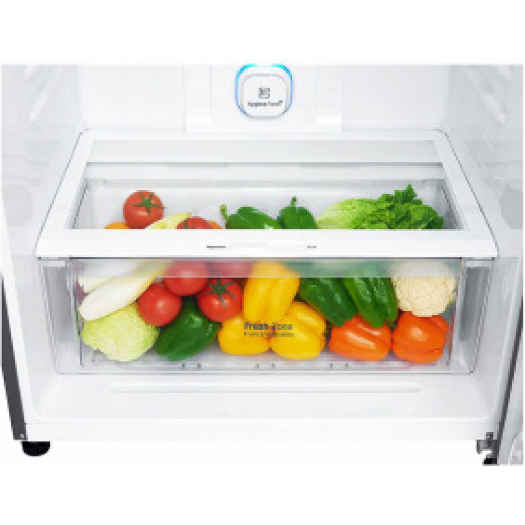 LG 438-Litres GL-H652HLHU Fridge; Double Door Frost Free Refrigerator Platinum Silver | LINEAR Cooling™ | Hygiene Fresh+ | Smart ThinQ™