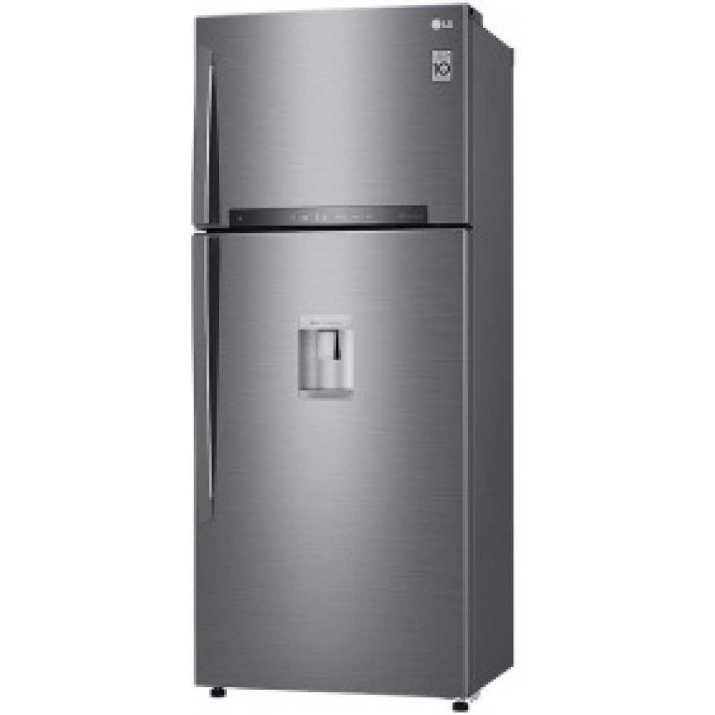 LG 401-Litres GL-F602HLHU Fridge; 410(L) | Top Freezer Refrigerator | Inverter Linear Compressor | Smart ThinQ™ | LINEAR Cooling™ -Inox