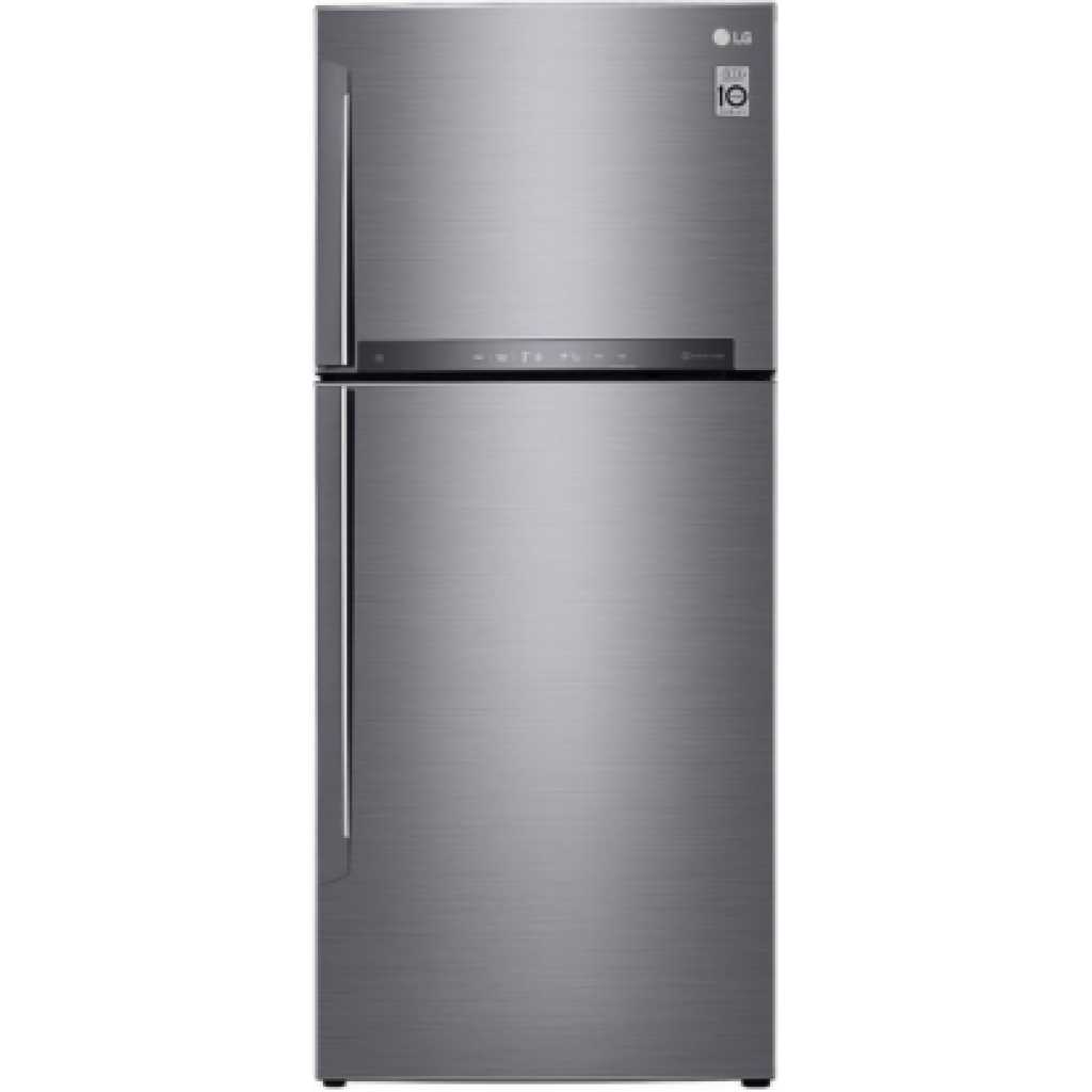 LG 438-Litres GL-H652HLHU Fridge; Double Door Frost Free Refrigerator Platinum Silver | LINEAR Cooling™ | Hygiene Fresh+ | Smart ThinQ™