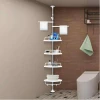 Adjustable Multi Corner Shelf Bathroom Organizer Storage Rack -White