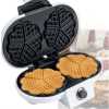 Silver Crest Double Waffle Maker With Mini Heart-Shaped Waffles Grill -White