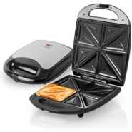 Saachi 4 Slice Sandwich Maker Toaster, Grill- Black