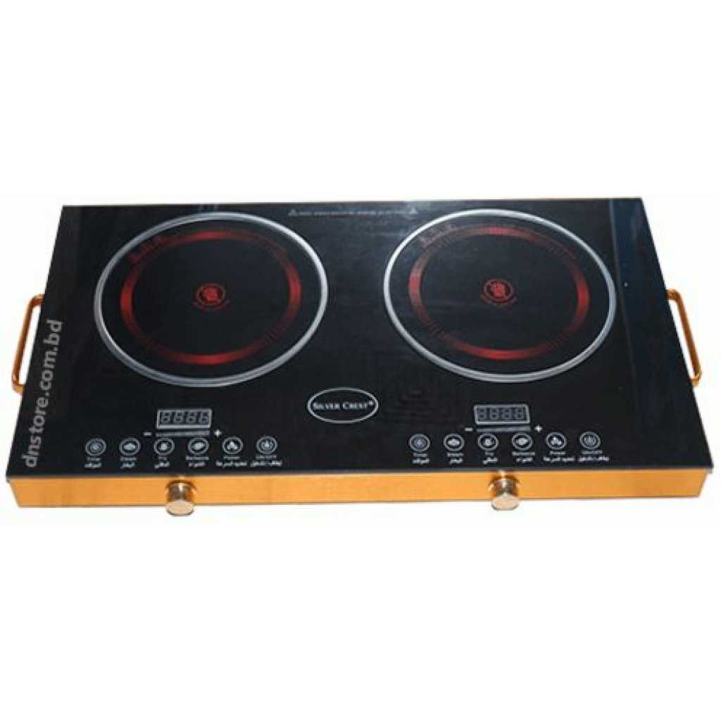 Silver Crest 2 Burner Infrared Cooker Hot Plate Stove -Black