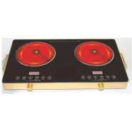 2 Burner Infrared Ceramic Induction Cooker Hot Plate Stove -Black