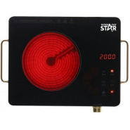 Winningstar Electric Infrared Cooker Vitro ceram Panel Portable Single Burner, Black Induction Cookers