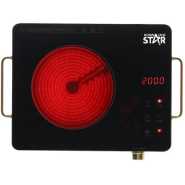 Winningstar Electric Infrared Cooker Vitro ceram Panel Portable Single Burner, Black