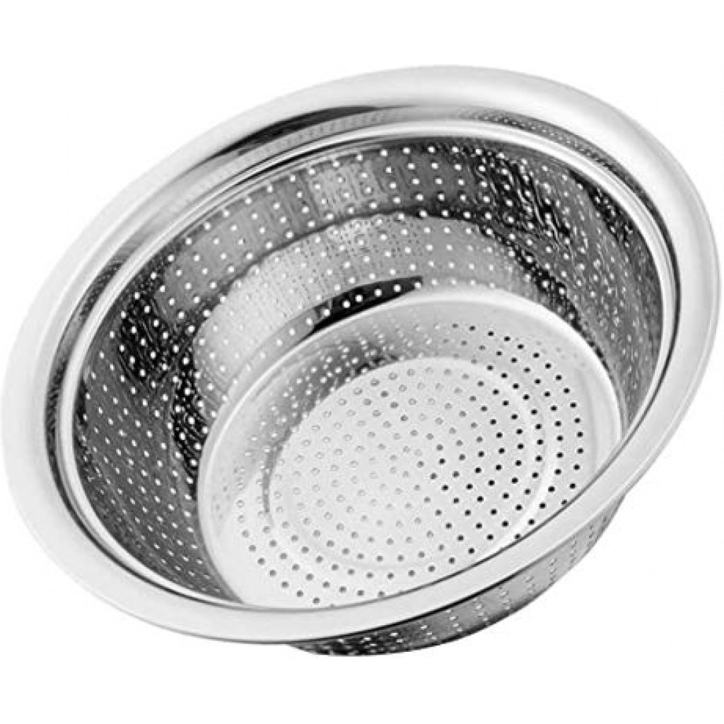 32Cm Rice, Vegetable Washing Strainer/Colander- Silver