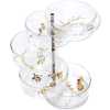 Rotating Jewelry Box Earrings Hair Ring Multi-function Storage rack -Colorless