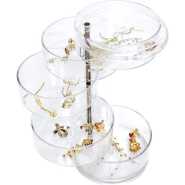 Rotating Jewelry Box Earrings Hair Ring Multi-function Storage rack -Colorless