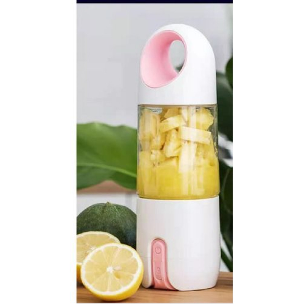 Portable Blender Smoothie Juicer Cup, Rechargeable Mixer With USB Charger Cable (White) Hand Blenders TilyExpress