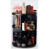 Rotating Adjustable Acrylic Cosmetic Jewelry Makeup Organizer Storage Box- Black