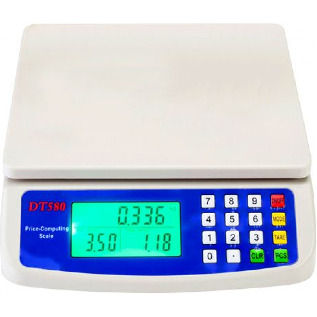 30kg Electronic Mini Digital Price Computing Weighing Scale LCD Display- White Measuring Tools & Scales TilyExpress