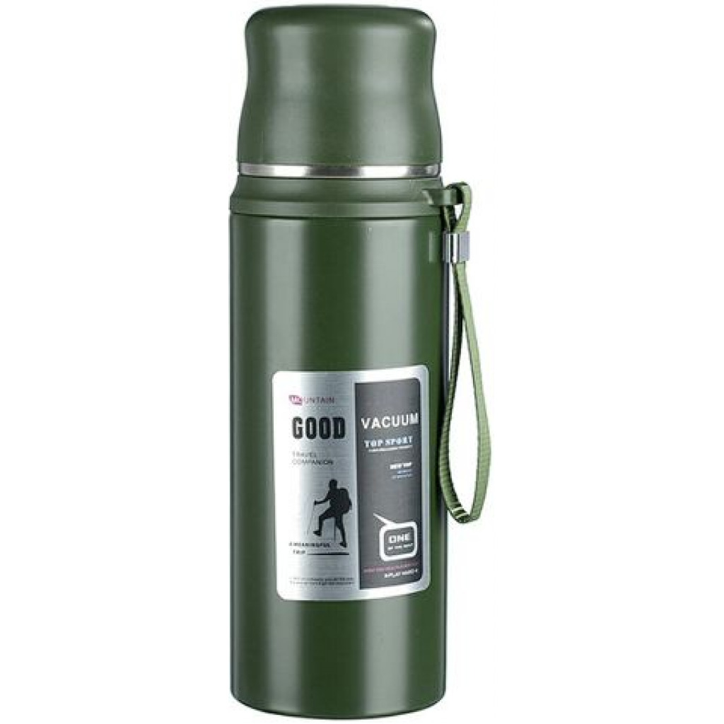 Top Sport 600 ml Thermos Portable Vacuum Flask Insulated Tumbler Bottle With Rope -Green Vacuum Flask TilyExpress