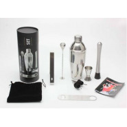 Cocktail Shaker Set, 8 Piece Bartender Drink Mixing Kit-Silver Cocktail Shakers