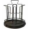 Round 6 Glasses, Cups Holder Stand Storage Organizer Draining Rack-Brown