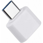 USB OTG Type-C Male To USB Female OTG Data Adapter – White Data Cables