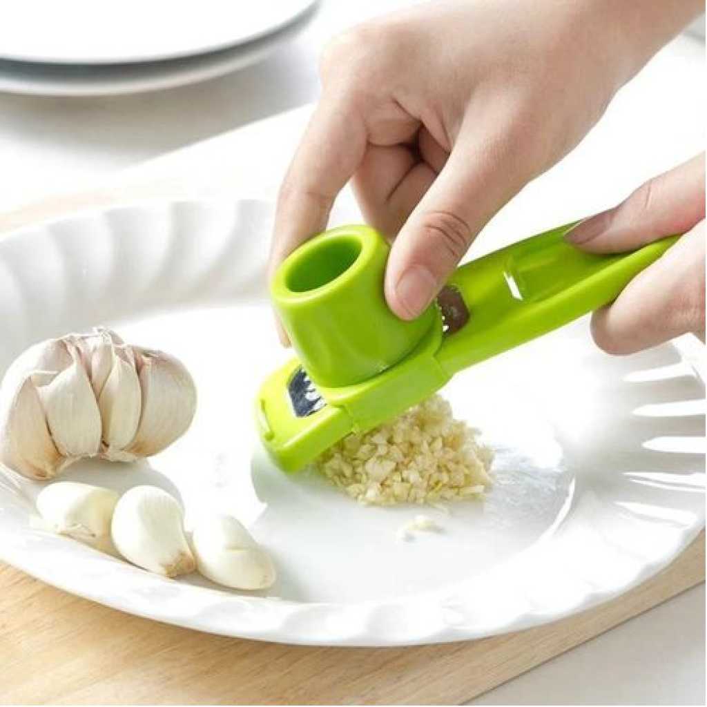 Garlic Press Grater - Green