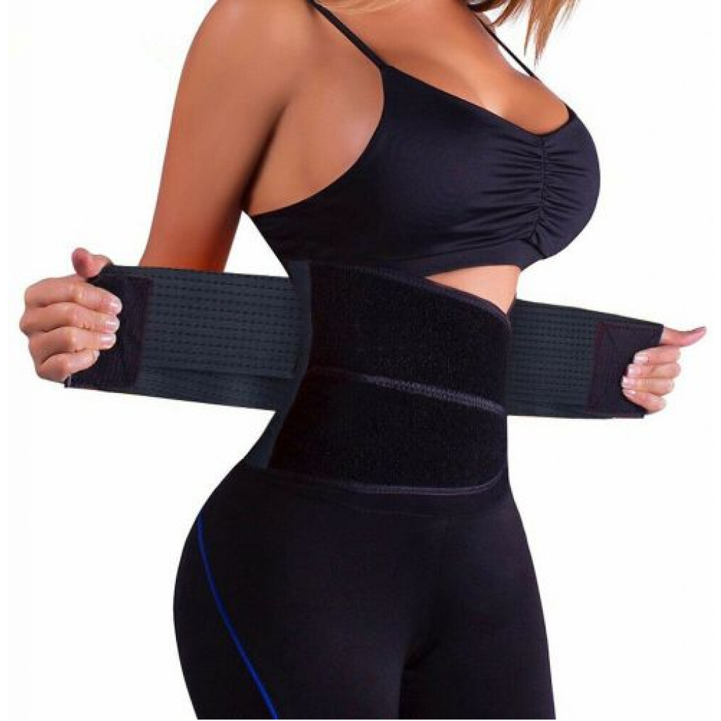 Women's Waist Trainer Slimming Belt - Black
