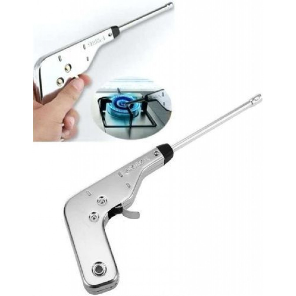 Gas Lighter With Electric Sparks – Silver Cooking Appliance Accessories TilyExpress