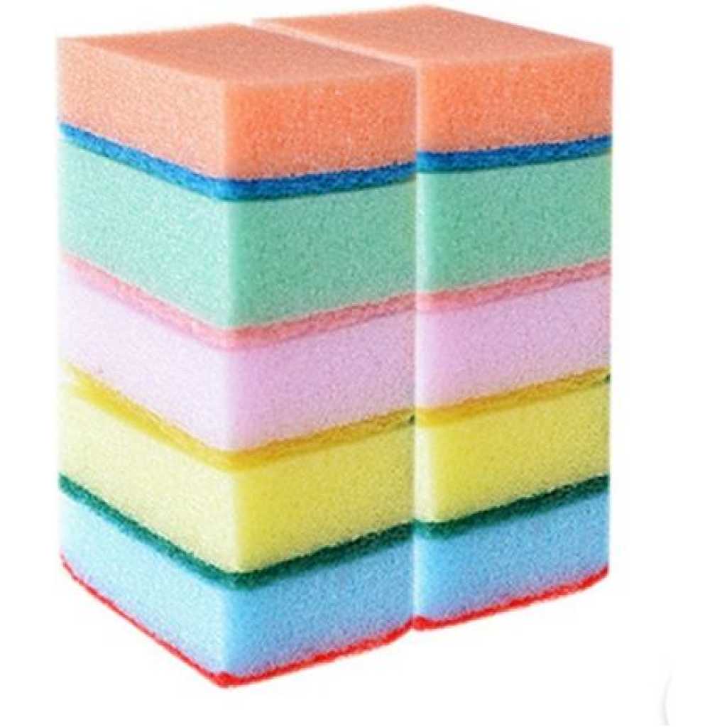 Kitchen Cleaning Sponges for Dishes -10pcs Multicolour