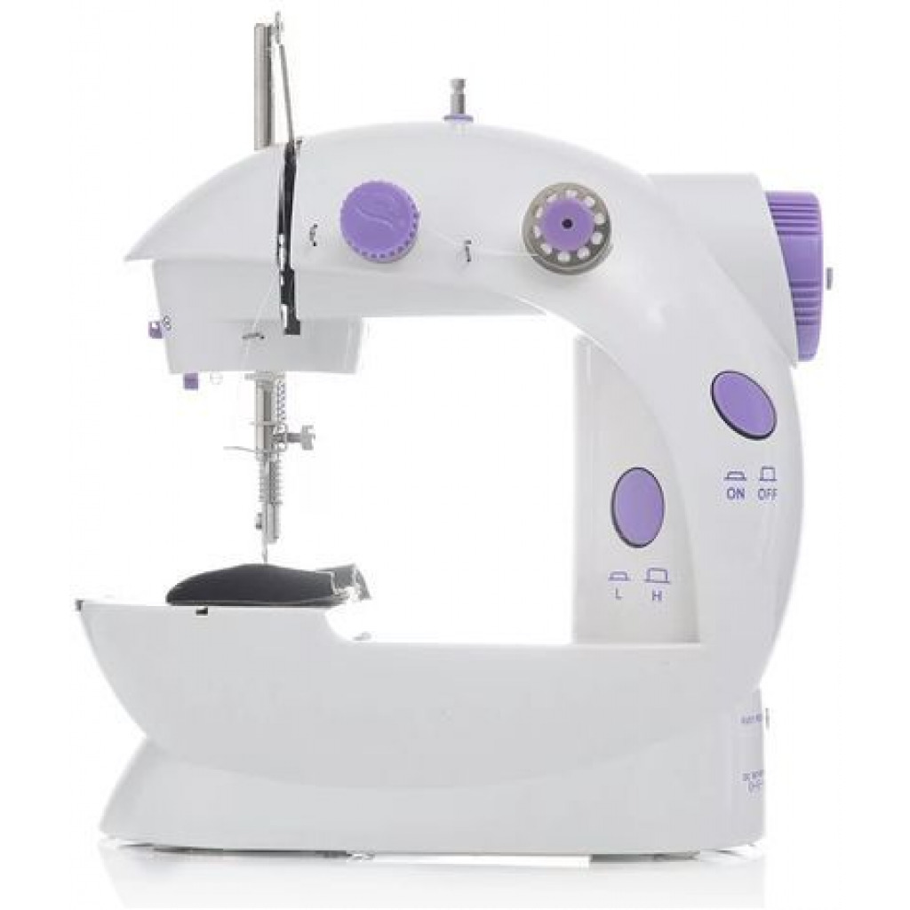 Mini Sewing Machine, Portable Sewing Machine Adjustable 2-Speed Double Thread with Foot Pedal