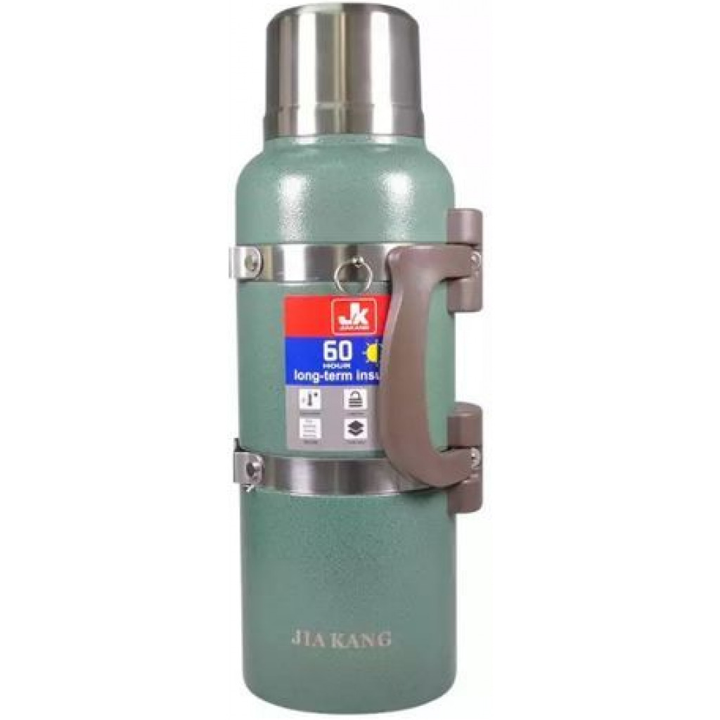 JK Hot & Cold Stainless Steel Vacuum Insulated 4L, 72 Hour Flask, Green