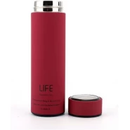 Life Stainless Steel Tea Water Coffee Flask Vacuum Bottle, 450ml - Red
