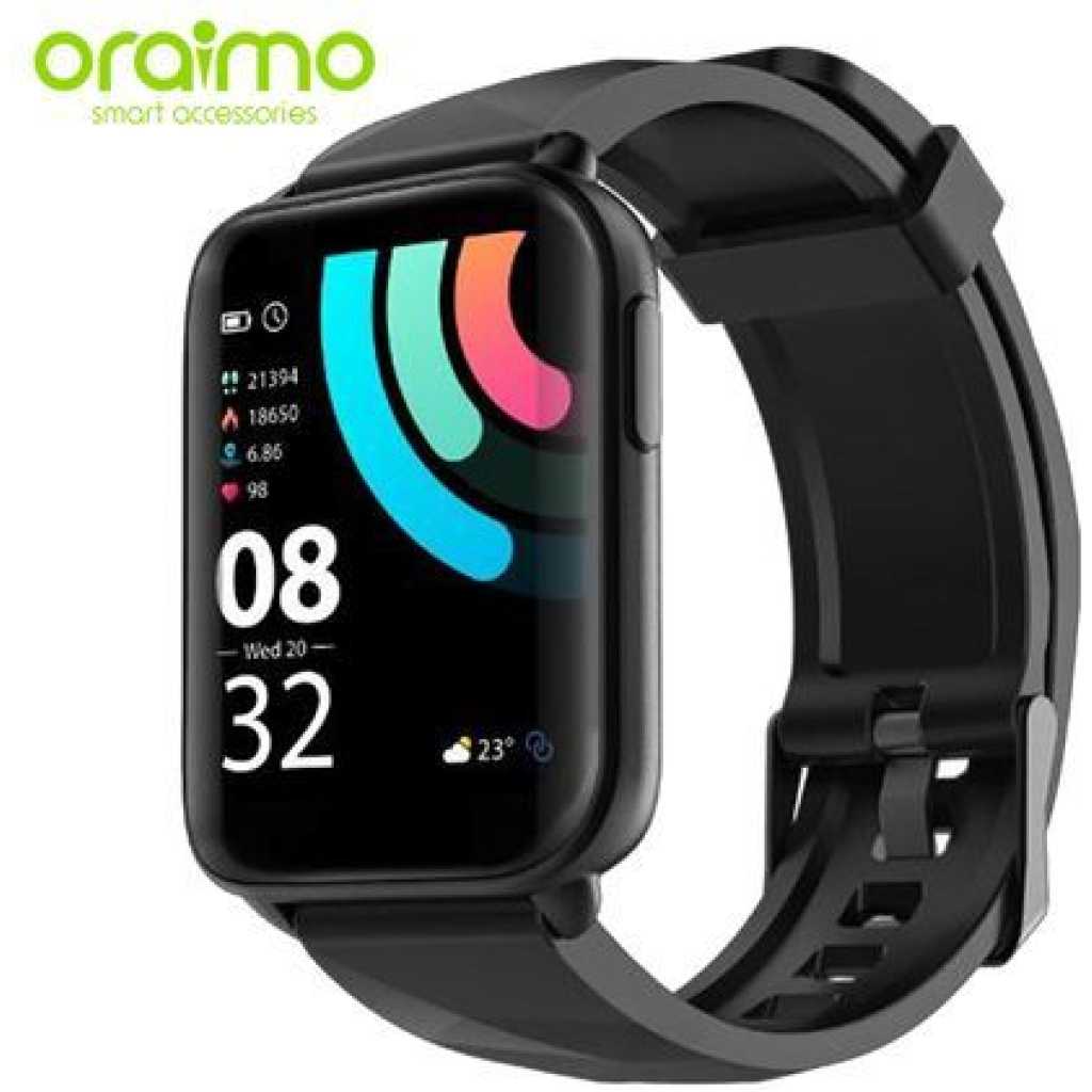 Oraimo Smart Watch 1.69'' IPS Screen IP68 Waterproof - Black